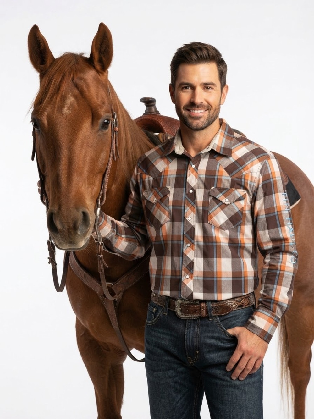 Men's shirt - tin haul Button-Down shirt - men’s western wear shirt size 2XL